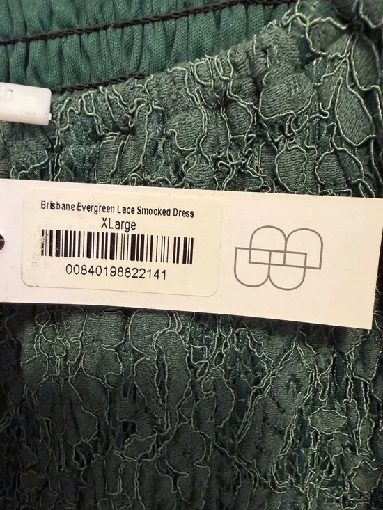 Baltic Born Brisbane Lace Smocked Dress Evergreen Size XL - Picture 7 of 8